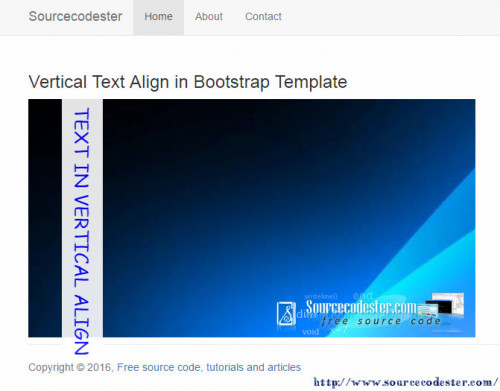 Vertical Text Align In Bootstrap Template | Free Source Code & Tutorials