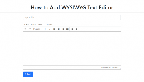 how-to-add-wysiwyg-text-editor-free-source-code-tutorials